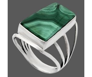 Malachite Eye Ring size-8 EXR03044 R-1219, 12x20 mm