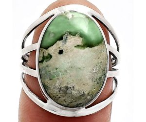 Utah Variscite Ring size-7 EXR03048 R-1219, 12x17 mm