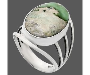 Utah Variscite Ring size-7 EXR03048 R-1219, 12x17 mm