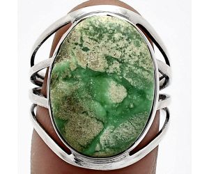 Utah Variscite Ring size-8 EXR03058 R-1219, 14x19 mm