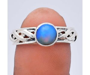 Ethiopian Opal Ring size-8 EXR03109 R-1161, 7x7 mm