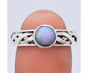 Ethiopian Opal Ring size-8 EXR03110 R-1161, 7x7 mm