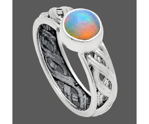 Ethiopian Opal Ring size-8 EXR03119 R-1161, 7x7 mm