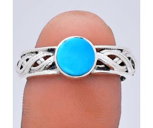 Sleeping Beauty Turquoise Ring size-9 EXR03121 R-1161, 7x7 mm