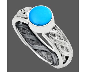 Sleeping Beauty Turquoise Ring size-9 EXR03121 R-1161, 7x7 mm