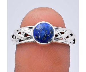 Lapis Lazuli Ring size-8 EXR03126 R-1161, 7x7 mm