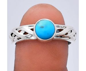 Sleeping Beauty Turquoise Ring size-9.5 EXR03128 R-1161, 7x7 mm