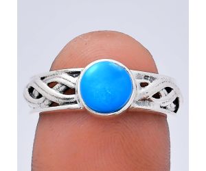 Sleeping Beauty Turquoise Ring size-7 EXR03129 R-1161, 7x7 mm