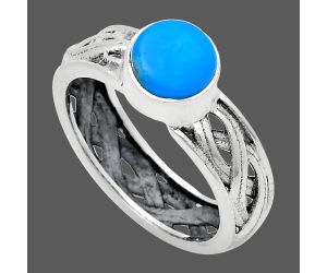 Sleeping Beauty Turquoise Ring size-7 EXR03129 R-1161, 7x7 mm