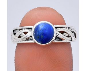 Lapis Lazuli Ring size-7 EXR03130 R-1161, 7x7 mm