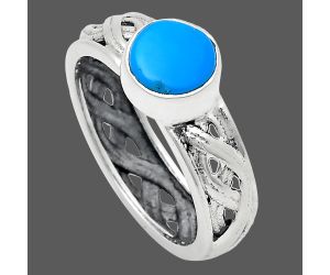 Sleeping Beauty Turquoise Ring size-7 EXR03131 R-1161, 7x7 mm