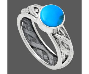 Sleeping Beauty Turquoise Ring size-7 EXR03132 R-1161, 7x7 mm