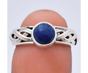 Lapis Lazuli Ring size-7 EXR03133 R-1161, 7x7 mm