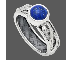 Lapis Lazuli Ring size-7 EXR03135 R-1161, 7x7 mm