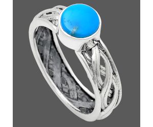 Sleeping Beauty Turquoise Ring size-9 EXR03136 R-1161, 7x7 mm