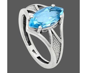 Sky Blue Topaz Ring size-6 EXR03148 R-1727, 6x12 mm