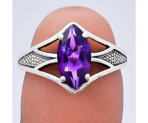 Amethyst Ring size-9 EXR03186 R-1727, 6x12 mm