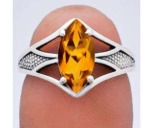 Citrine Ring size-7.5 EXR03206 R-1727, 6x12 mm