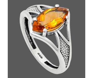 Citrine Ring size-7.5 EXR03206 R-1727, 6x12 mm