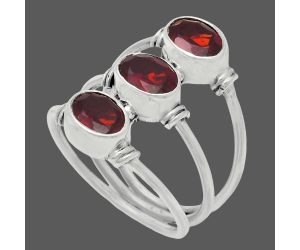 Hessonite Garnet Ring size-10 EXR03225 R-1566, 7x5 mm