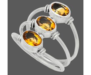 Citrine Ring size-7 EXR03245 R-1566, 7x5 mm