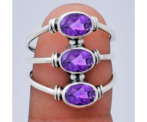 African Amethyst Ring size-10 EXR03266 R-1566, 7x5 mm