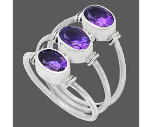 African Amethyst Ring size-10 EXR03266 R-1566, 7x5 mm