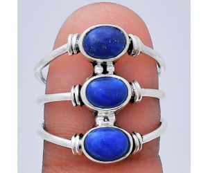 Lapis Lazuli Ring size-8 EXR03336 R-1566, 7x5 mm