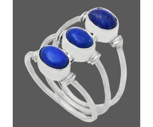 Lapis Lazuli Ring size-8 EXR03336 R-1566, 7x5 mm