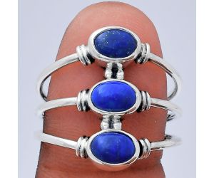 Lapis Lazuli Ring size-10 EXR03337 R-1566, 7x5 mm