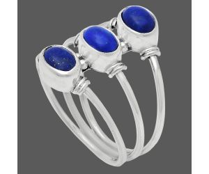 Lapis Lazuli Ring size-10 EXR03337 R-1566, 7x5 mm