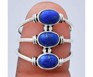 Lapis Lazuli Ring size-8 EXR03339 R-1566, 7x5 mm