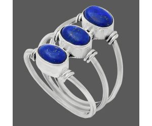 Lapis Lazuli Ring size-8 EXR03339 R-1566, 7x5 mm