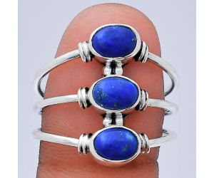 Lapis Lazuli Ring size-10 EXR03342 R-1566, 7x5 mm