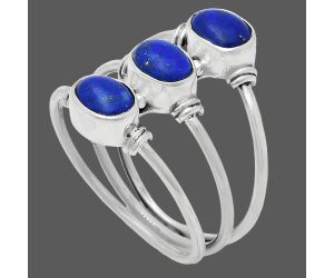 Lapis Lazuli Ring size-10 EXR03342 R-1566, 7x5 mm