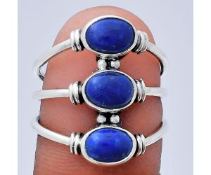 Lapis Lazuli Ring size-7 EXR03343 R-1566, 7x5 mm