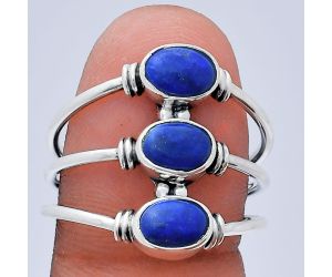 Lapis Lazuli Ring size-10 EXR03344 R-1566, 7x5 mm