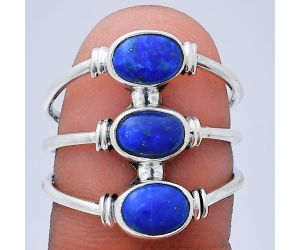 Lapis Lazuli Ring size-8 EXR03345 R-1566, 7x5 mm