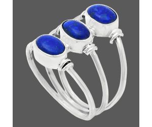 Lapis Lazuli Ring size-8 EXR03345 R-1566, 7x5 mm