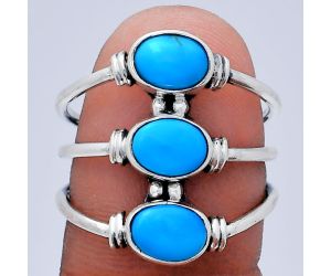 Sleeping Beauty Turquoise Ring size-8 EXR03346 R-1566, 7x5 mm