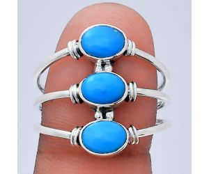 Sleeping Beauty Turquoise Ring size-10 EXR03354 R-1566, 7x5 mm