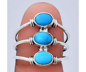 Sleeping Beauty Turquoise Ring size-10 EXR03356 R-1566, 7x5 mm