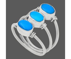 Sleeping Beauty Turquoise Ring size-7 EXR03357 R-1566, 7x5 mm