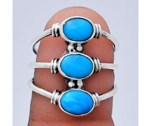 Sleeping Beauty Turquoise Ring size-7 EXR03358 R-1566, 7x5 mm