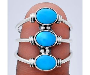 Sleeping Beauty Turquoise Ring size-7 EXR03360 R-1566, 7x5 mm