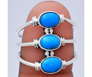 Sleeping Beauty Turquoise Ring size-9 EXR03361 R-1566, 7x5 mm