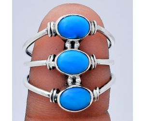 Sleeping Beauty Turquoise Ring size-8 EXR03364 R-1566, 7x5 mm