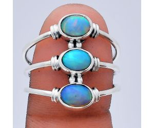 Ethiopian Opal Ring size-9 EXR03365 R-1566, 7x5 mm