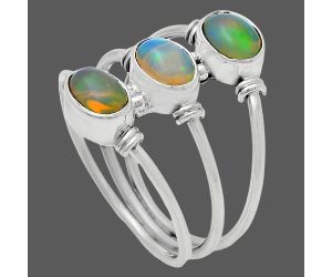 Ethiopian Opal Ring size-10 EXR03366 R-1566, 7x5 mm