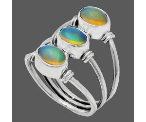 Ethiopian Opal Ring size-7 EXR03367 R-1566, 7x5 mm